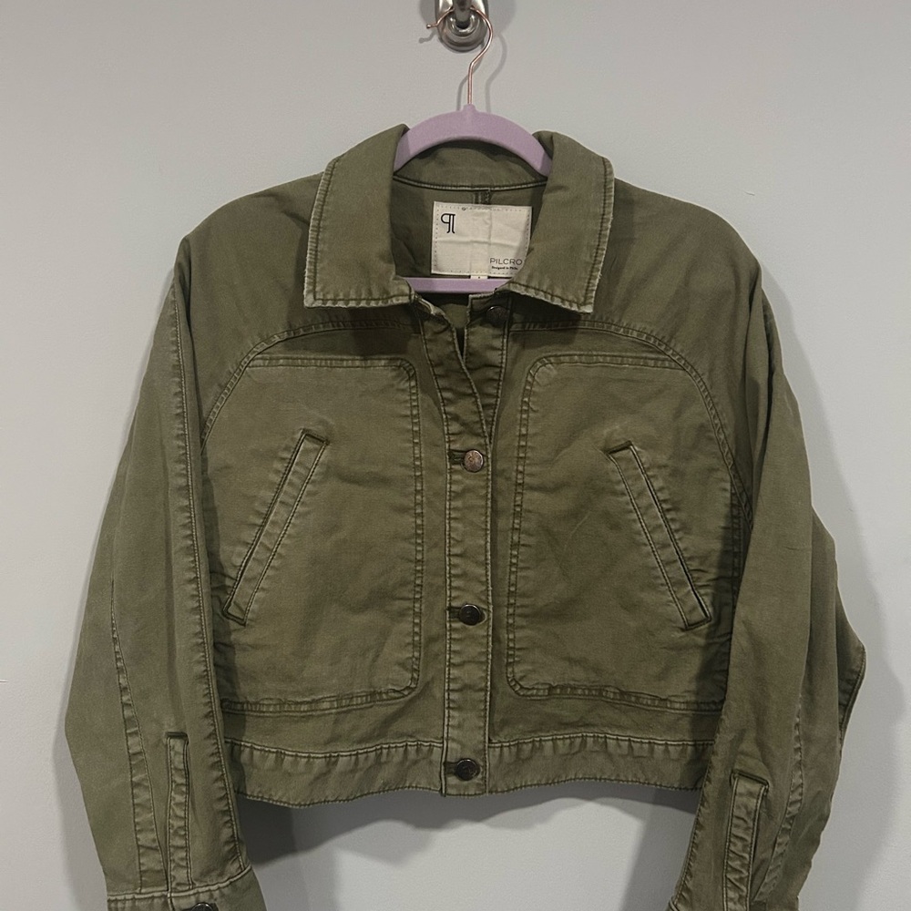 Pilcro Anthropologie Canvas Crop Dolman Jacket Small